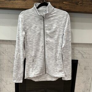 Light Gray white Zip-Up athletic sweater 2 for $20